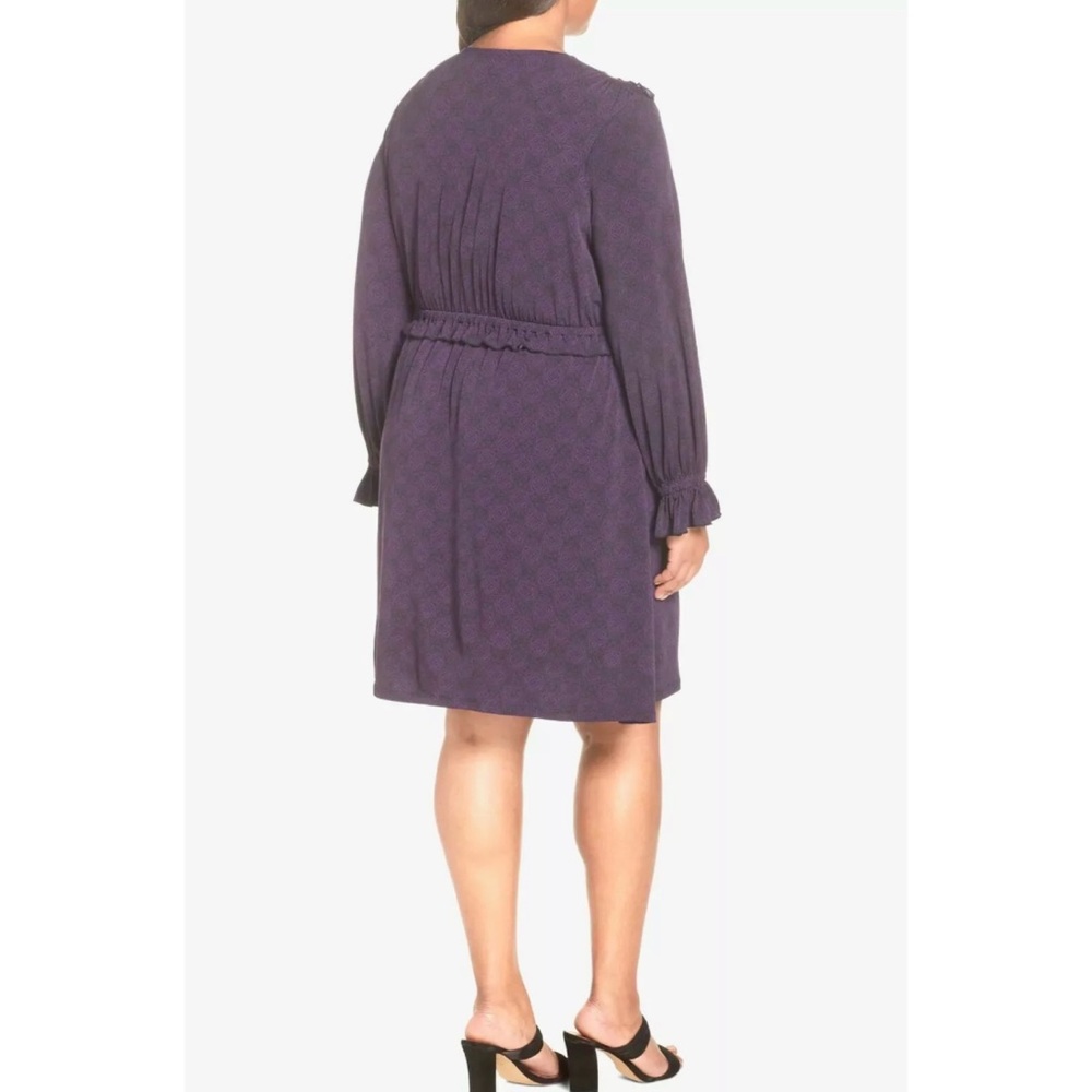 NWT MICHAEL KORS $140 Long Sleeve V-Neck Dress - Picture 3 of 7